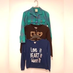 You Get All 3! Girls Longsleeves Shirts